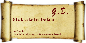 Glattstein Detre névjegykártya